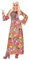 W WIDMANN MILANO Party Fashion - Kostüm Hippie Woman, Flower Power, Reggae, Faschingskostüm
