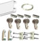 MARCS ARIAS SL Pack Basic RM de 150cm Guías de Aluminio (Blanco ) con 4 colgadores Nylon para Colgar Cuadros… (Blanco)
