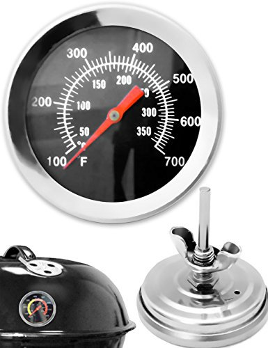Hometools.eu Thermomètre de cuisson analogique, résistant aux températures élevées, pour barbecue, grill, casseroles, cocottes, fumoir, de 10 °C à 350 °C