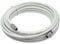Satix SKK01003 Câble coaxial avec Fiche F rapide et fiche IEC-M coaxiale pour tv ou modem F/IEC 10 m Blanc