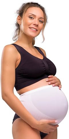 Carriwell Bandeau de Grossesse Sans Coutures | Ceinture Abdominale Respirante & Extensible | Soutien du Bas du Dos | Soulage les Douleurs Lombaires & les Tensions Musculaires | M