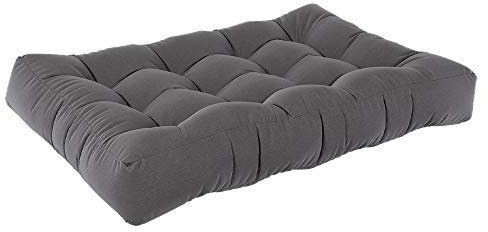 Vicco Palettenkissen Flocken, Grau, 120 x 15 cm