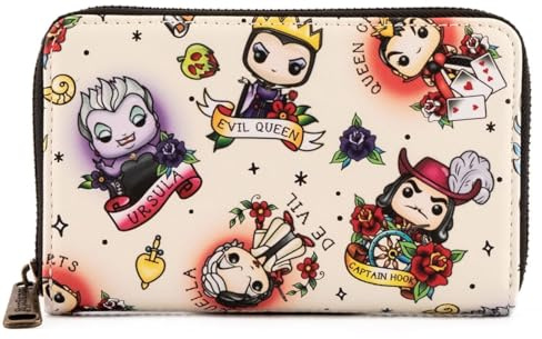 Disney Villains Loungefly - Pop! by Loungefly - Tattoo AOP Frauen Geldbörse Multicolor