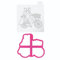 LissieLou Ausstechform Mann und Frau auf Fahrrad und Präger, Hochzeit, Zuckergussstempel, Fondant-Prägestempel, Hellrosa/Transparent