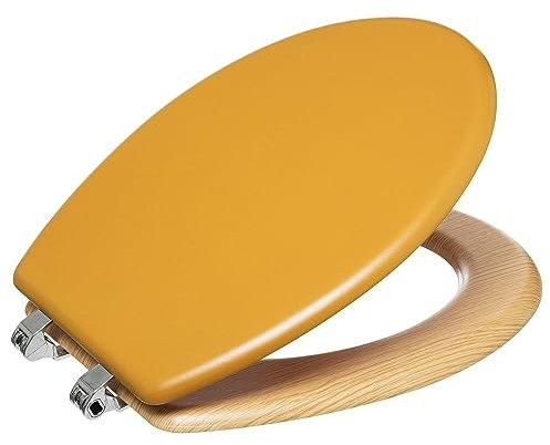 marque Five Simply smart Abattant WC Bois Zinc Modern Moutarde