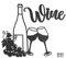 Kitchen Wine Theme Wall Decor, Modern Black Metal Wine signs Wall Art Decoration, Wine Glasses Bottle Grape Wall Hanging Sculpture for Indoor Outdoor Restaurant Bar Home