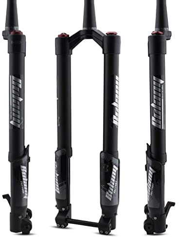 TOMYEUS 26/27.5/29 Inch Mountain Bike Suspension Fork, 1-1/2 Disc Brake Downhill Air Fork 150mm Travel for DH MTB Bike BMX Suspension Inverted Forks (Size : 27.5 inch)