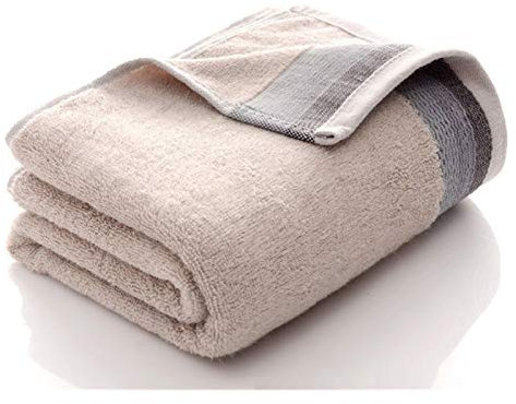FJZFXKZL Badetuch, Bambusfaser Badetuch for Erwachsene Paar Verdickung Gradient Nicht Fade Badetücher Strandtuch Handtucher (Color : Grey)