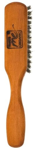 Thats me organic Profi Haar- & Bartbürste Mini – Birnbaumholz & Wildschweinborsten – Schweineborsten Haarbürste für die Handtasche & Unterwegs – Ideal für Bart, dickes & weiches Haar
