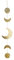 BUTLERS Moony Mondphasen Girlande Länge 40cm