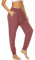 UEU Yoga-Jogginghose für Damen, bequeme, lockere Trainingshose, gemütliche Loungehose mit Taschen, Rostrot, S