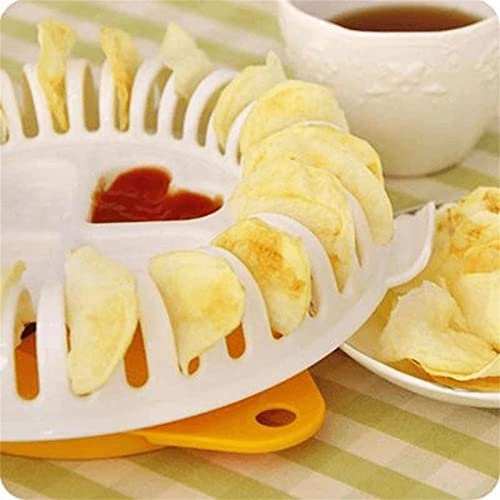 Cockjun Mikrowelle Oven Baked Kartoffelchips Maker, DIY Öl frei Homemade Kartoffel Gemüse Obst Chip Device, Mikrowelle Apple Kartoffel Gemüse Crisp Chip Maker, DIY Backform Chip Tablett (A)