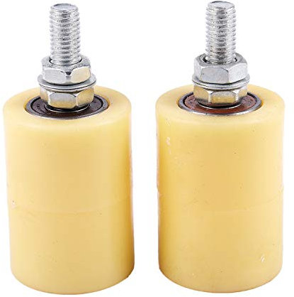 2PCS 50X70Mm PP en Acier Plat Roulement une Rouleaux Roue de Guidage 6201 M12 Vis pour Porte Coulissante éLectrique