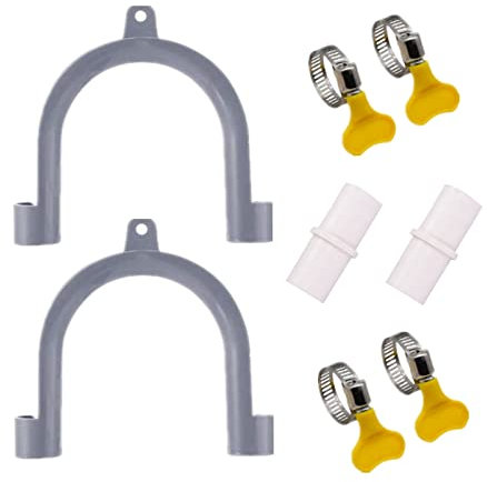 Ablaufschlauch Verlängerungs-Kits für Universal Geschirrspüler Waschmaschine inkl. 2x Verlängerungsadapter, 4x Schlauchschellen, 2x U-Bogen Schlauchhalter