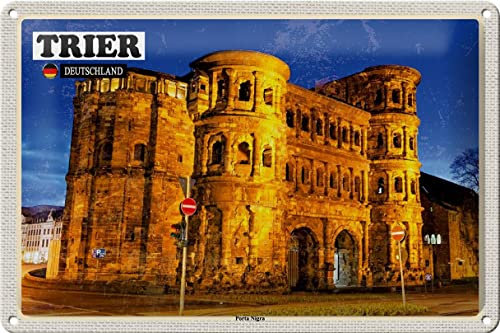 FEMER Blechschild Städte Trier Porta Nigra Altstadt 30x20cm