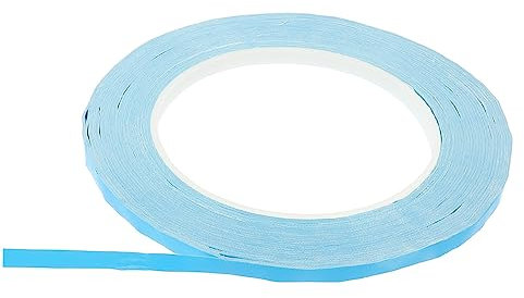 Alipis 2 Rolls Electronics Cooling Double Sided Thermal Tape Blue Film and White Glue 5mm Width 25m Length 0.2mm Thickness Heat Resistant Fiber Adhesive Tape