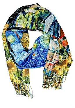 QUEEN HELENA Warmer Winterschal für Damen SC22-13 Blau, Einheitsgröße