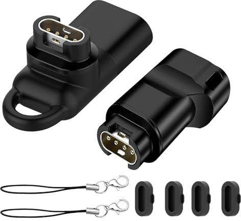 2 Pièces Adaptateur USB C vers Garmin Type C Chargeur Montre Compatible avec Garmin Fenix 7 7S 7X 6 6S 6X Pro 5 5S 5X Plus Forerunner 265 245 55 45 935 945 955 Venu 2s Instinct Vivoactive 3 4 Approach
