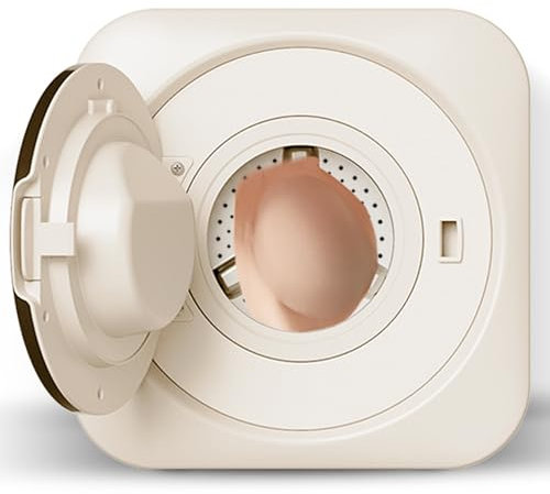 Qiang Mini Lavadora Portátil 3 En Uno De Carga Frontal Automática Escritorio/Montaje En Pared Lavadora Todo En Uno con Calefacción Y Secado En Caliente,para Ropa Interior Calcetines,Desktop