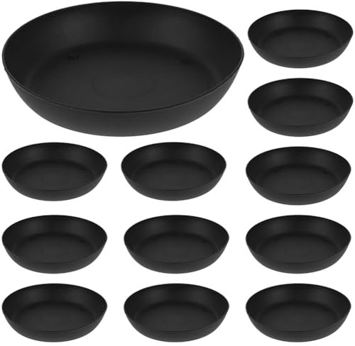 VANZACK 20 Piezas Bandejas para Macetas para Plantas Plato De Olla Suculenta Platillos para Macetas Bandejas De Plástico para Macetas Plants Tierra Cactus Cerámica El Plastico