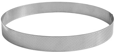 GOBEL - Cercle à Tarte Perforé - Cercle à Patisserie Perforé - INOX - Ø 20 cm - Hauteur 3,5 cm - Qualité professionnelle - Fabriqué en France