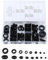 Rubber Seal Ring Kit, 180 PCS Rubber Grommet Kit for Wire, Plug, Cable, Washer Seal Assortment with 1/4, 5/16, 3/8, 7/16, 1/2, 5/8, 7/8,1 (8 Sizes)