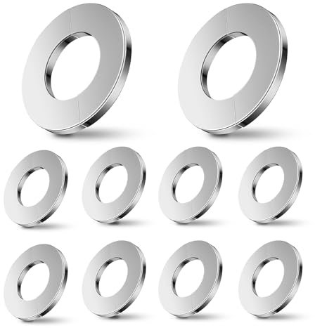 10 Stück Heizungsrohr Rosette, 34mm Heizkörperrosette Edelstahl Heizungsrohr Abdeckung Geteilte Rohrabdeckung Armaturen-Abdeckung für Wasserhähne, Rohre, Heizkörperrohre