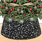 OMKSIH Schwarzer Baumkragen 72 cm große Weihnachtsbaumkragenbox für 2,4 m künstliche Bäume Pailletten Glitzer Baumröcke Samt Weihnachtsbaum Ringe Weihnachtsbaum Basis Korb für Weihnachtsdekoration