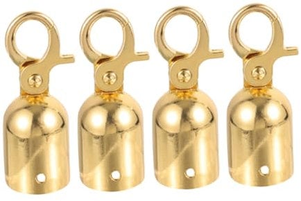 ULTECHNOVO 4stücke Aluminium Seilendstopper Mit Haken Robustes Kordelende Für Absperrpfosten Vielseitig Nutzbar Für Geländer Und Begrüßungsseile Sichere Endkappe Mit Kleinem Hakendesign