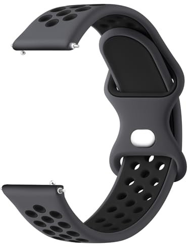 ZGCE 22mm Uhrenarmbänder 20mm Uhrenarmband für Herren Damen, Zweifarbiges Silikon Armband Atmungsaktives Wasserdichtes Sport Ersatzarmband, Schnellverschluss Armbänder für Smartwatch