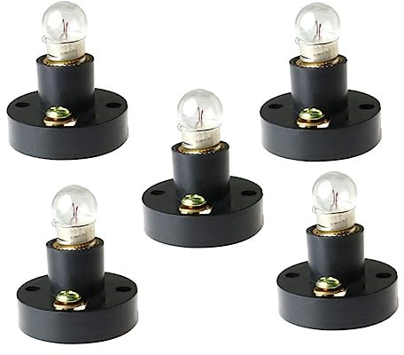 Toyvian 5 Pièces Support De Lampe à Vis Ampoule Miniature E10 Mini Douille D'ampoule Support De Lumière D'enseignement De L'électricité Mini Douille De Lampe Curcuma E14 Plastique Black