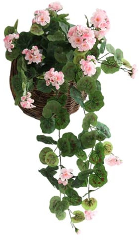 Tyinerc Künstliche Begonienblumen, künstliche Begonie für den Außenbereich, Simulationsbegonie zum Aufhängen, UV-beständige Kunstblume, Simulationsblumen, künstliche Blumen