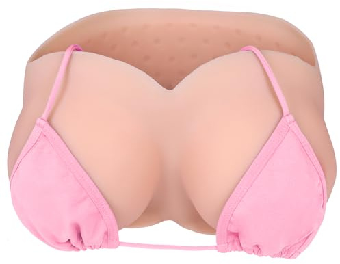 Vnmcry Silikonbrüste Realistisch Crossdresser V-Ausschnitt Silikon Brüste Baumwolle Gefüllte Trägerlos Falsche Brust Forms für Transgender Brustprothese (Helle Haut - AA Cup Größe M)
