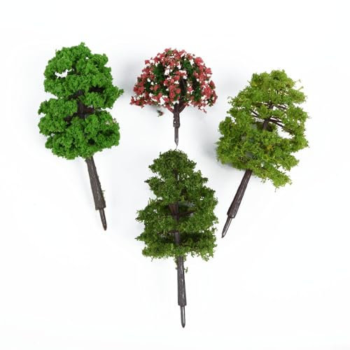 Set completo di 70 alberi modellini per HO Z TT Scale Train Layout per giardino scenico