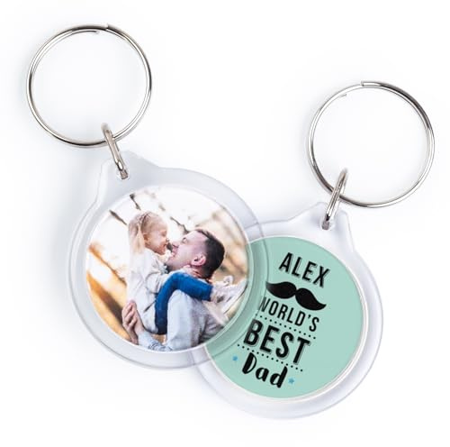 Wanapix | Personalisierter Schlüsselanhänger mit Fotos | Schlüsselanhänger aus Acryl beidseitig personalisiert | Verschiedene Formen zur Auswahl | Günstige Schlüsselanhänger für Werbung