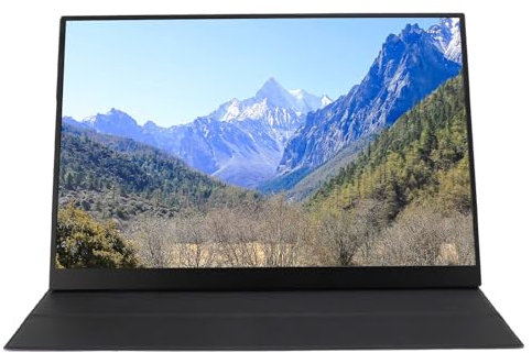 Pongnas 18inch 2.5K Portable Monitor, 2560x1600P External Laptop Monitor 16:10 Business Gaming Display, IPS Panel with Adjustable Stand, VESA Mount, Dual, with Mini HD Multimedia