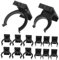 LIFKOME 20pcs Cabinet Foot Buckle Cubicle Kitchen Sink Fixing Clips Kitchen Kickboard Clips Plate Cabinet Door Latches Kick Skirting Board Trims Bracket Boards Crinkle Clamps Black Plastic