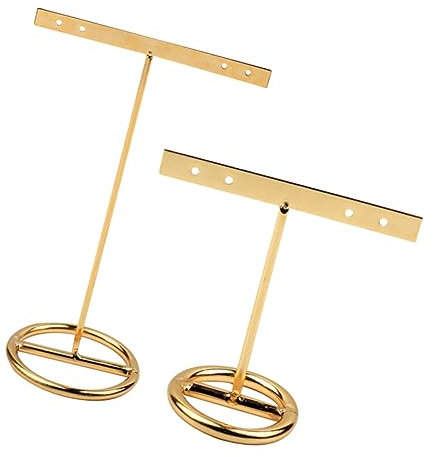 OATIPHO Présentoir De Boucles D'Oreilles En Métal Avec Base Lestée Support Organisateur En Forme De T Pour Bijoux Étagère Compacte 5.9X3.9X2.4 Pouces Pour Maison Et Boutique