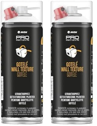 Montana Colors MTN PRO Gotelé Reparador, Blanco - Spray 400ml, El embalaje puede variar (Paquete de 2)