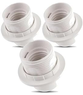 LeClubLED Douille E27 blanche thermoplastique - Lot de 3