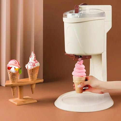 XSDAJSD Mini Machine à Glace, Machine à crème glacée Molle aux Fruits surgelés, Machine Automatique pour sorbetière au Yaourt, mixeur à Glace Portable pour Bar, café, fête