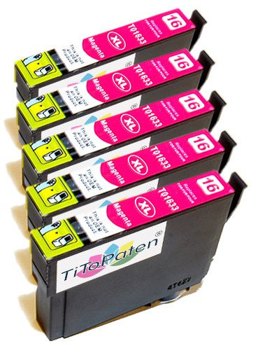 TiToPaten®* 5 Druckerpatronen kompatibel zu Epson Workforce WF-2630 WF in rot