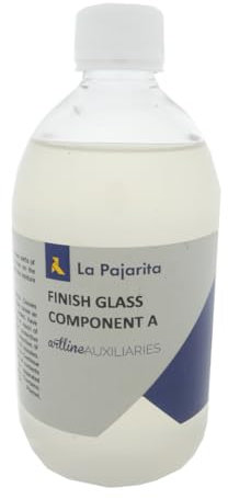 Finish Glass La Pajarita Componente A (Resina Barniz Epoxi) 500 ml, Acabado de Vidrio