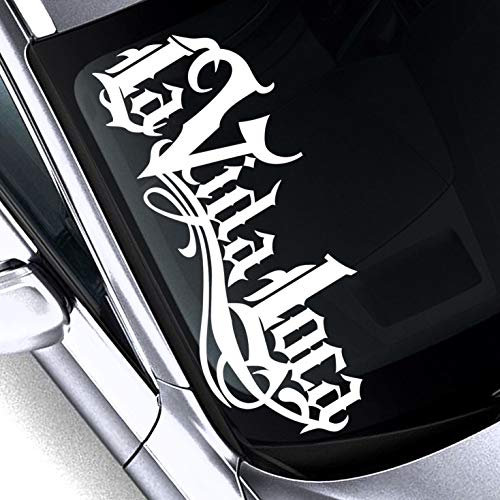 HR-WERBEDESIGN 2X LA VIDA LOCA LA Familia 30cm Oldschool Frontscheibenaufkleber AUT Aufkleber