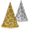 com-four® 2x Silvester Partyhut - Kegelhut Happy New Year für Silvester - Kopfbedeckung für Neujahrs-Party (Set13 - Kegelhut)