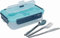 BUILT Lunch Box Bento a Tenuta Stagna con Posate in Acciaio Inox, Plastica, Verde/Verde Acqua