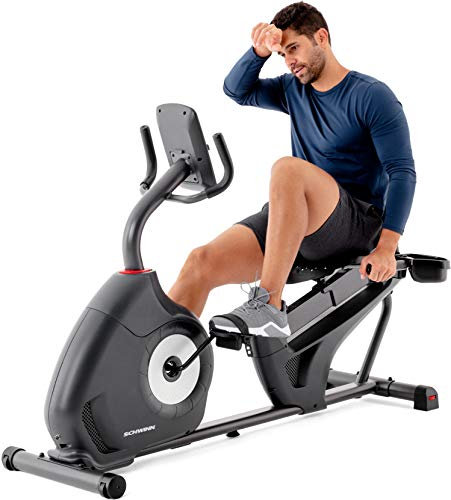 Schwinn 510R Cyclette Orizzontale con Schienale - Recumbent Bluetooth Kinomap - Supporto Lombare Facile Accesso Anziani - 25 Programmi Allenamento
