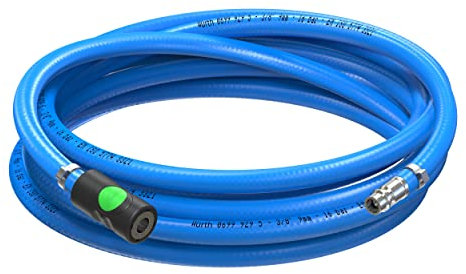 AUPROTEC Druckluftschlauch Set 9mm Ø Innen 30m PVC-Schlauch I Mit Prevost S1 Sicherheits Kupplung für Druckluft-Kompressor I Würth Kompressorschlauch hochflexibel