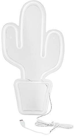 Cactus, luci al neon, ricarica USB, luce decorativa al neon, decorazione per Natale, compleanno, matrimonio, festa, cameretta bambini, soggiorno, parete