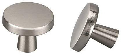 LONTAN 20 Pack Brushed Nickel Cabinet Knobs Round Drawer Knobs Mushroom Door Solid Cupboard Handles Stainless Steel Single Hole, LS5310SNB
